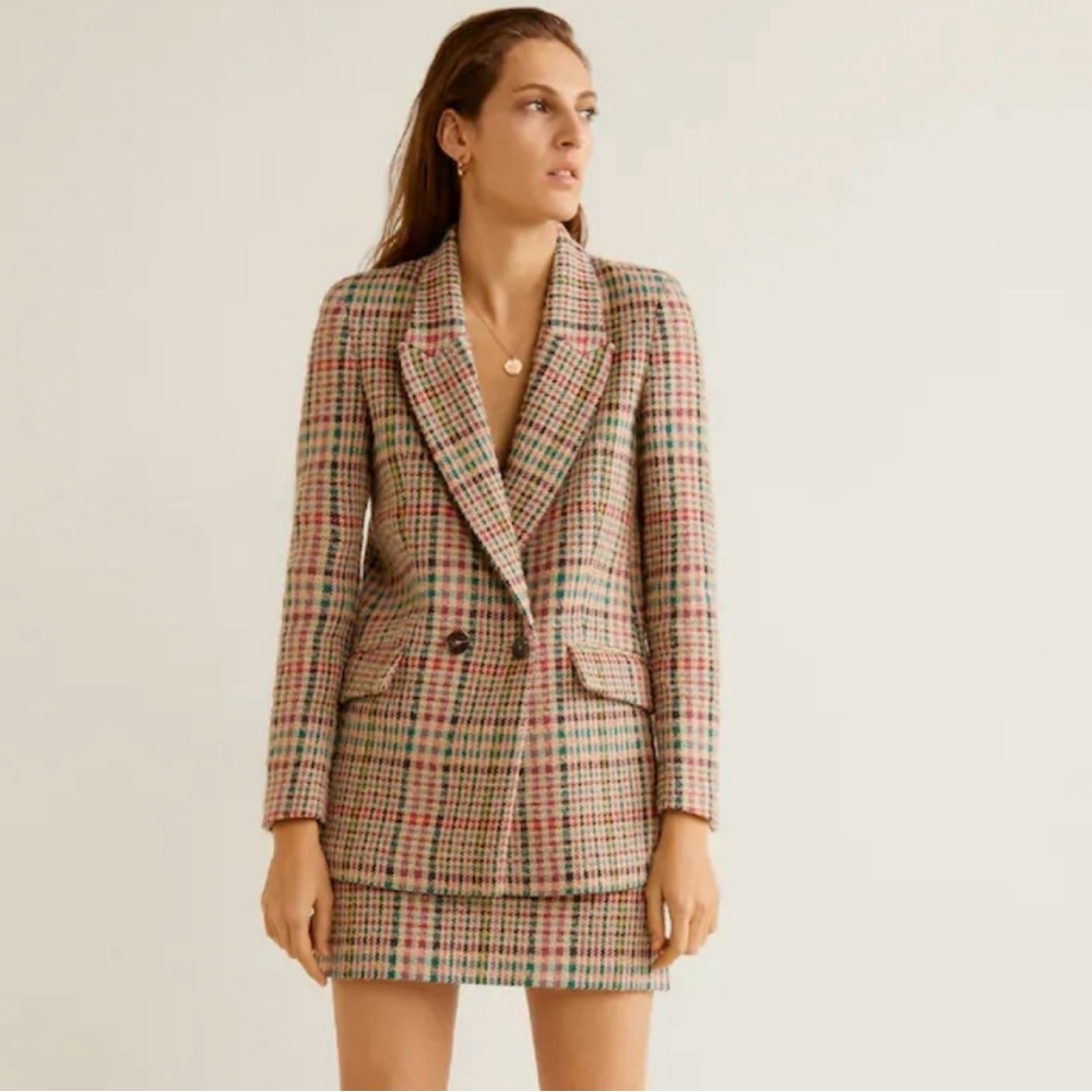 NWT: Mango Tweed Set Blazer & Skirt